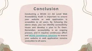 A Guide to Conduct WCAG 2 1 AA Level Web Accessibility Audit