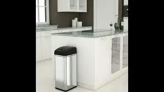 iTouchless Sensor Trash Can with AC Adapter Battery-Free Automatic Bin with Odor Filter