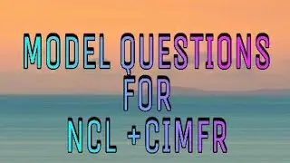 test series #1 for  NCL +CIMFR