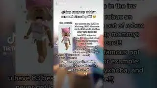 giving away my entire Roblox account