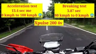 Xpulse 200 4v 0 to 100kmph acceleration test ! 80kmph to 0 Breaking test ! #xpulse200 #tfsride