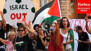 Pro-Palestinian Demonstration In Rome Ahead Of Italy's World Cup Qualifier Match Against Israel