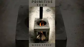 Primitive Technology: Cement Wood Stove Made with Sand and Plastic Bucket #shorts #youtubeshorts