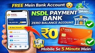 NSDL Payment Bank Account Opening Video Step By Step Guide a k_helpingcommunity92 #nsdlpaymentbank