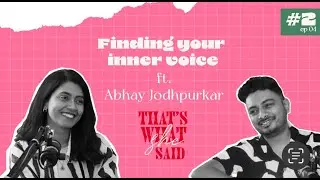 Найдите свой внутренний голос при участии @abhay_jodhpurkar