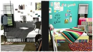 The Sims 4: Speed Build // OPPOSITES TWIN ROOM PHOTOGRAPHER VS ARTIST
