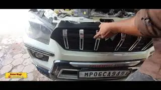 Mahindra old Scorpio install s11 front grill  door side cliding Matrix LED D pillar  light
