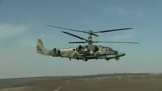 Russia Ka-52 attack helicopter destroys a Ukrainian reconnaissance group in the direction of Kharkov