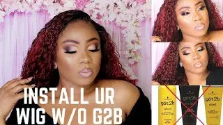 INSTALLING MY WIG WITHOUT GOT2B|KLAIYI HAIR BRAZILAIN JC|MAKEUPBYJAYTEE