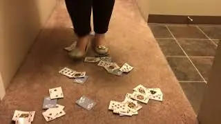 Walkover Crushing Playing Cards In White Flats
