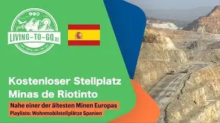 Wohnmobilstellplatz Minas de Riotinto. Kostenlos und sehr belebt ;-)
