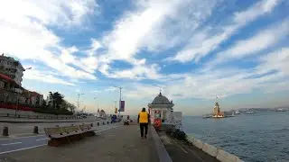 &Uuml;sk&uuml;dar Beach - Walking Tour | Istanbul 🇹🇷 [4K]
