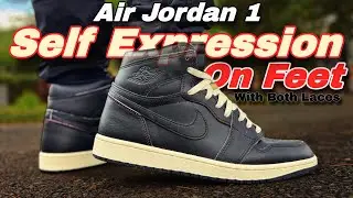 Jordan 1 High Self Expression - On Feet with Lace Change 