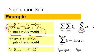 Algorithms || Section 3 - Summation Technique