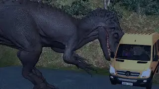 Scary Night Travel - Dinosaur Attack Tempo At Forest #dinosaurs