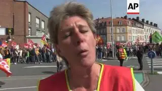 Union demo outside nuclear power plant