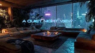 Enchanting Snowfall: City View Ambience for Cozy Evenings