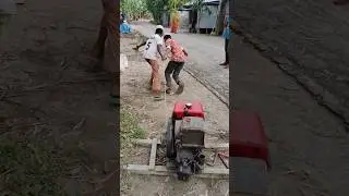 Two Hujur Boy Power Tiller Strating Challenge 🙀🙀 #funny #shorts #machine #skills
