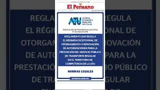 REGLAMENTO DE TRANSPORTE  E INFRACCIONES ATU 2023