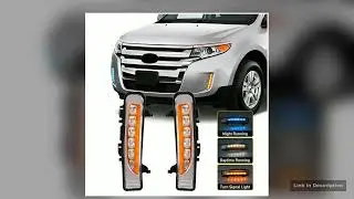 Car LED Daytime Running Light DRL For Ford Edge 2009 2010 2011 2012 2013 2014 Dynamic Turn Signal