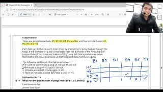CAT 2025 Slot 2 LRDI Puzzle 4 (Matrix Arrangement - Balls & Hoops)
