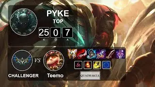 Top Pyke vs Teemo - LOL EUW Challenger Season 12 Patch 12.2
