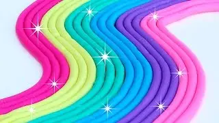 Sparkle Play Doh Rainbow Curls Learn Colors Glitter PlayDough Fun  Kids Creative Play