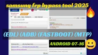 Samfw frp tool v5.0 | ADB MTP fastboot TEST MODE | SAMSUNG FRP ENABLE ADB TOOL 2025