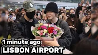 Lisbon Airport Heats Up! Jikook Becomes the Center of Attention as BTS Lands After a Long Journey 🌍✨
