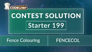 Fence Colouring | FENCECOL | Starter 199 | CodeChef Official Solution