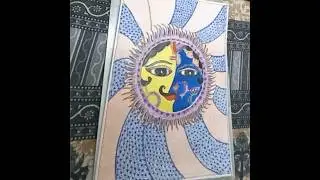 Sun With Moon #shorts #youtubeshorts #short #sunmoon #drawing