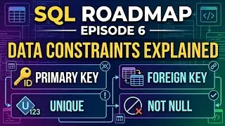 SQL Roadmap Episode 6 — Data Constraints Explained | PRIMARY KEY, FOREIGN KEY, UNIQUE, NOT NULL, etc