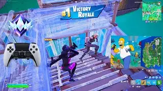 *NEW* Fortnite Simpsons Season 5 Map! PS5 Ranked Gameplay + Best Controller Settings 🎯