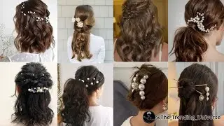 💫 Stunning Party Wear Hairstyles with Pearl Hair Accessories | Easy & Trendy Look ✨