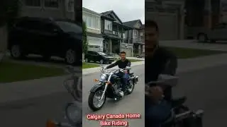 Riding Motor Cycle In Calgary Canada #Shorts