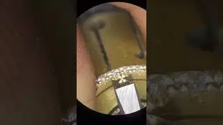Diamond set stacker band castle setting