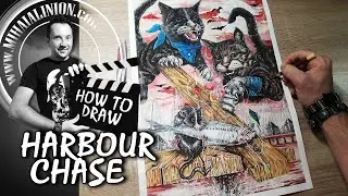 Drawing Harbour Chase - Cats vs Mouse - Illustrated Art feat. Sasha The Cat