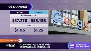 Google stock falls in after-hours amid a Q3 miss in earnings and revenue