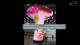 Flexible Led Module Indoor Cylindrical Led Screen 360 Degree Cylindrical Circular Advertising Led vi