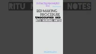 Bed making (unoccupied bed)😷💉🤒#nursing#medico #medicosstuff #ytshorts #viral #education#shortsviral