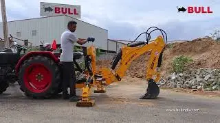 AgriBull Mini backhoe loader  attachment on Mahindra Jivo