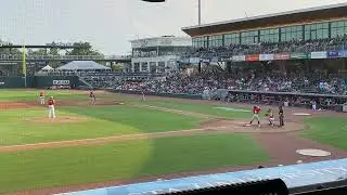 Gregory Barrios Flys Out to Casanova - Carolina Mudcats vs. Augusta GreenJackets 6/17/2023