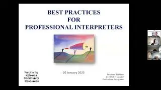 Best Practices for Professional Interpreters, January 20th 10-12:30