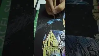 Neuschwanstein Castle 🇩🇪 #germany #scratchpainting #art #scratchboard #craft