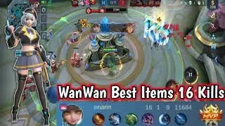 Hero Wanwan Best Built In Rank 16 Kills😋🥰 | Mobile Legends