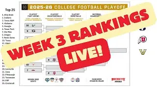 College Football Playoff Rankings LIVE: Week 3 Reveal And Reaction