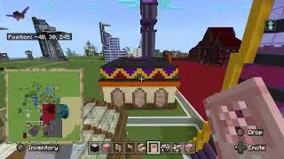 testing out new minecraft cherry blossom update in city world