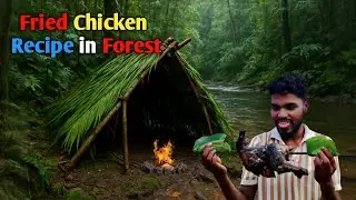 Fried Chicken Recipe in Forest River | Camping in The Heavy Rain Forest | RS Robin Camping