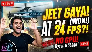 🔴Can I Win a Match WITHOUT Graphic Card? 😱 | Warzone Live Ryzen 5600GT