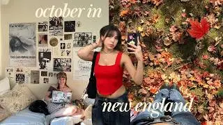 october in new england 🍁 hiking, cafes, northern lights, cleaning dorm room